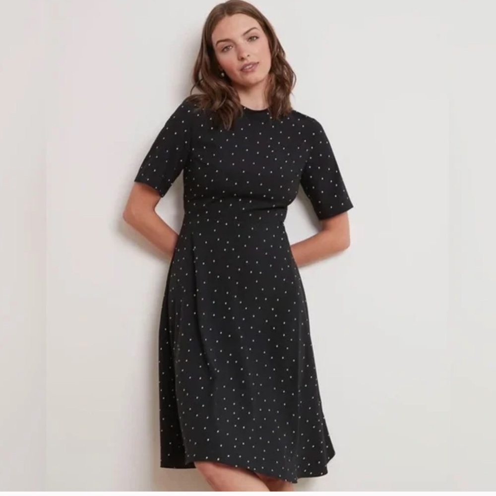 Rw & co polka dot midi dress size 6